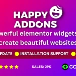 Happy Addons for Elementor Pro With Lifetime Update.