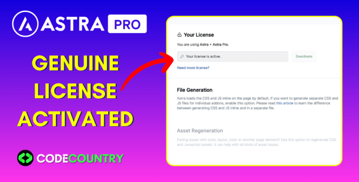 Astra Pro With Original License Key For Lifetime Auto Update Directly In Your WordPress Dashboard.