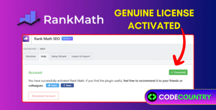 Rank Math Pro With Original License Key For 1 Year Auto Update.