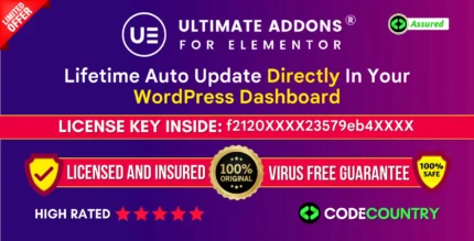 Ultimate Addons for Elementor With Original License Key