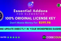 Essential Addons for Elementor Pro With Original License Key For Lifetime Update Directly In Your WordPress Dashboard
