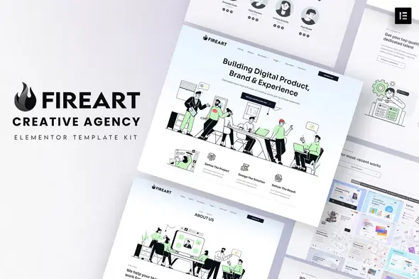 Fireart - Creative Agency Elementor Template Kit