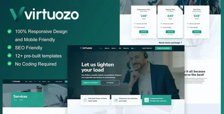 Virtuozo – Virtual Assistant Service Elementor Template Kit