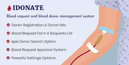 IDonatePro - Blood Donation, Request And Donor Management WordPress Plugin with Lifetime Update
