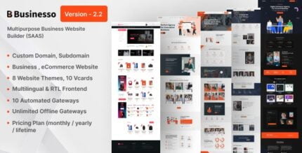 Businesso - Business Website SAAS Multitenancy Miscellaneous Php Script With Lifetime Update