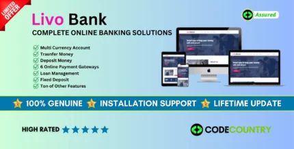 Livo Bank - Complete Online Banking System CMS PHP Script