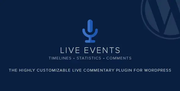 Live Events Wordpress Plugin