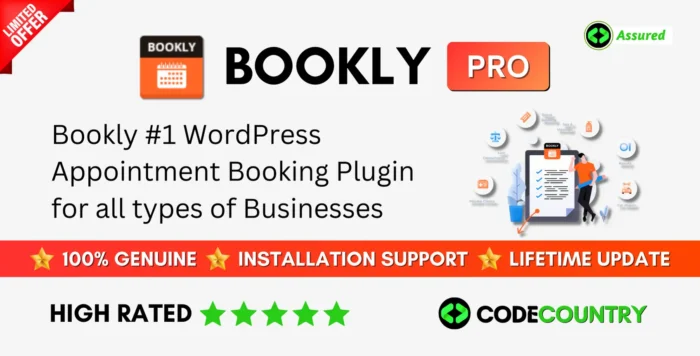 Bookly Pro + All Addons With Lifetime Update.