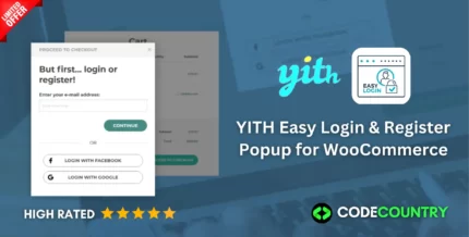 YITH Easy Login & Register Popup for WooCommerce WordPress Plugin With Lifetime Update