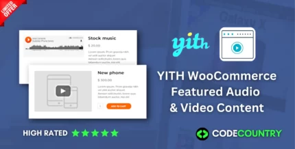 YITH WooCommerce Featured Audio & Video Content WordPress Plugin With Lifetime Update