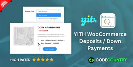 YITH WooCommerce Deposits / Down Payments WordPress Plugin With Lifetime Update
