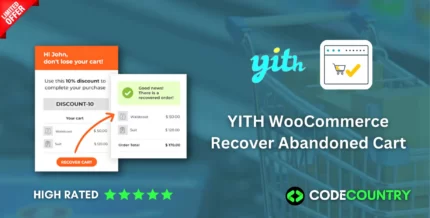 YITH WooCommerce Recover Abandoned Cart WordPress Plugin With Lifetime Update