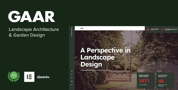 Gaar - Landscape Architecture & Garden Design WP Theme