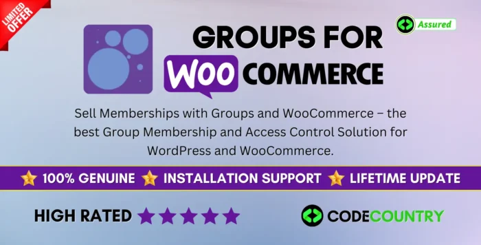 Groups for WooCommerce With Lifetime Update.