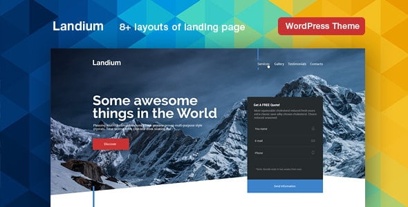 Landium - APP Landing Page WordPress