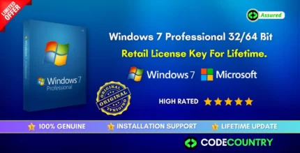 Windows 7 Professional 32/64 Bit License Key