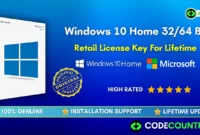 Windows 10 Home 32/64 Bit Retail License Key For Lifetime.