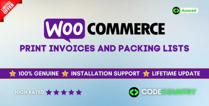 WooCommerce Print Invoices and Packing Lists
