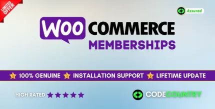 WooCommerce Memberships WordPress Plugin With Lifetime Update.