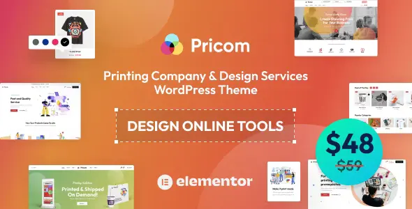 Pricom v1.3.7 Printing Company & Design Services WordPress theme With Lifetime Update.