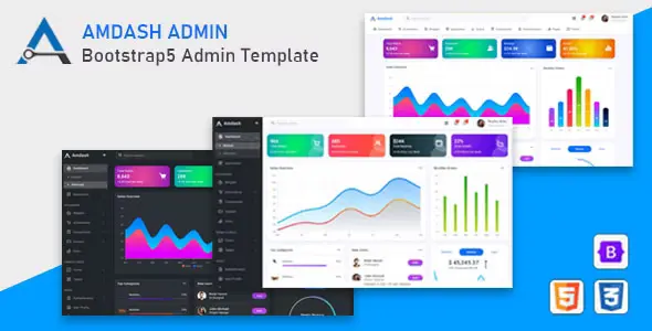 Amdash Bootstrap 5 Admin Template With Lifetime Update.