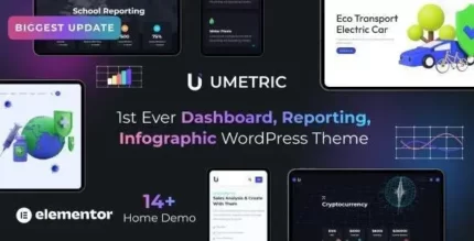 Umetric 2.0 | WordPress Dashboard, Reporting and Infographic Theme