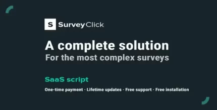 SurveyClick SaaS Survey Builder PHP Script With Lifetime Update.