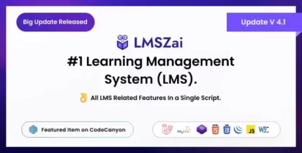 LMSZAI LMS 4.1 Learning Management System (Saas) PHP Script With Lifetime Update.