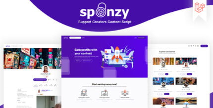 Sponzy 4.6 Support Creators Content Script PHP Script With Lifetime Update.