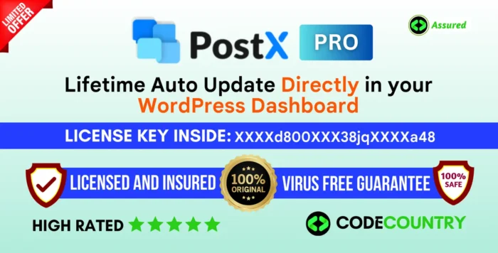 PostX Pro | Gutenberg Dynamic Site Builder Plugin With Original License Key.