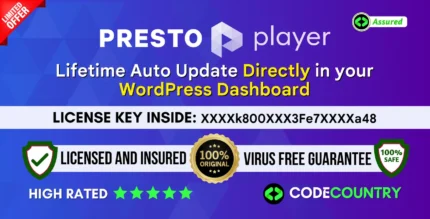 Presto Player Pro With Original License Key