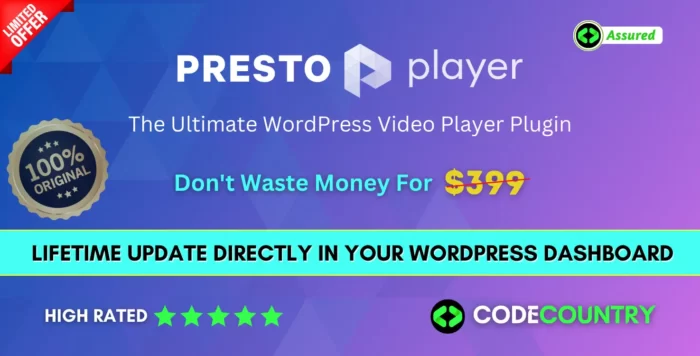 Presto Player Pro With Original License Key