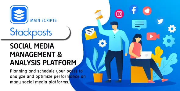 Stackposts 8.0.3 Social Marketing Tool PHP Script With Lifetime Update.