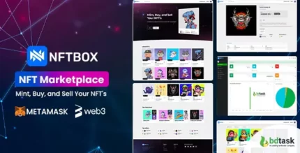 NFTBOX 1.2 NFT Marketplace Script With Lifetime Update.