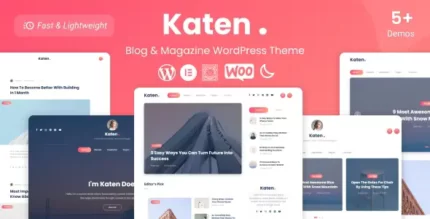Katen 1.0.5 Blog & Magazine WordPress Theme With Lifetime Update.