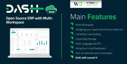 WorkDo Dash SaaS 1.2 Open Source ERP with Multi-Workspace With Lifetime Update.
