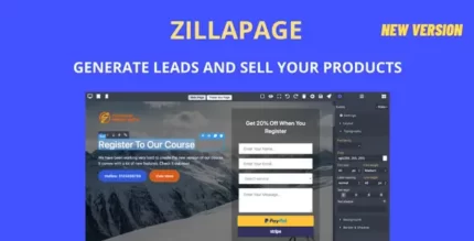 Zillapage Landing page and Ecommerce builder PHP Script with lifetime Update.