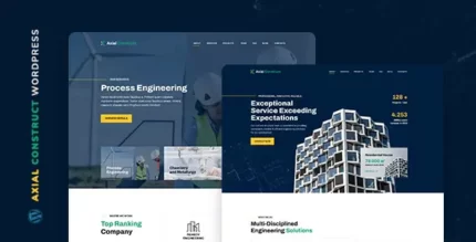 Axial 1.0 Construction Company WordPress Theme With Lifetime Update.