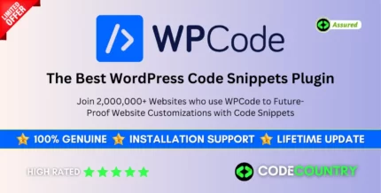 WPCode Pro 2.1.0 WordPress Code Snippets Plugin With Lifetime Update.