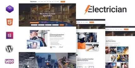 Electrician 4.7 Electricity Services WordPress Theme With Lifetime Update.