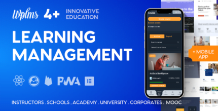 WPLMS 4.930 Learning Management System, Education Theme With Lifetime Update.