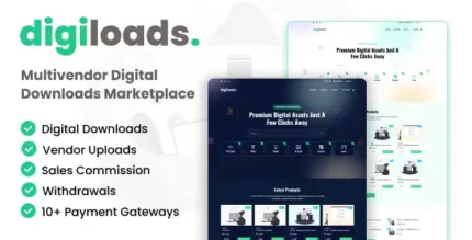 Digiloads Multivendor Digital Downloads Marketplace