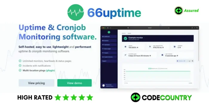 66Uptime Uptime & Cronjob Monitoring Tool With Lifetime Update.