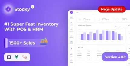 Stocky - POS with Inventory Management & HRM With Lifetime Update.