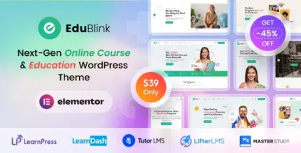 EduBlink - Education & Online Course WordPress Theme With Lifetime Update.