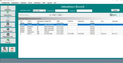 Employee Attendance from Zkteco Device Management Software With Lifetime Update.