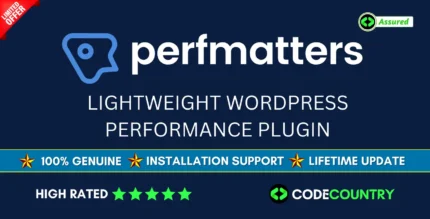 Perfmatters WordPress Performance Plugin With Lifetime Update.