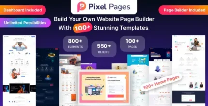 PixelPages - SAAS Application Website Builder for HTML Template.