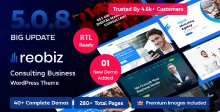 Reobiz - Consulting Business WordPress Theme With Lifetime Update.