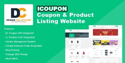 iCoupon - Coupon & Product Listing Website With Lifetime Updates.